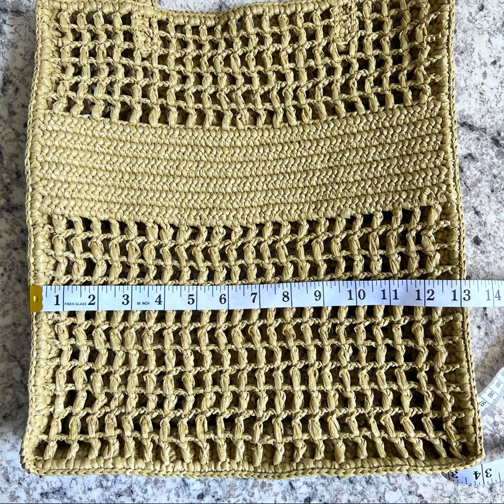 Crochet upcycled straw bag - Picture 5 of 7